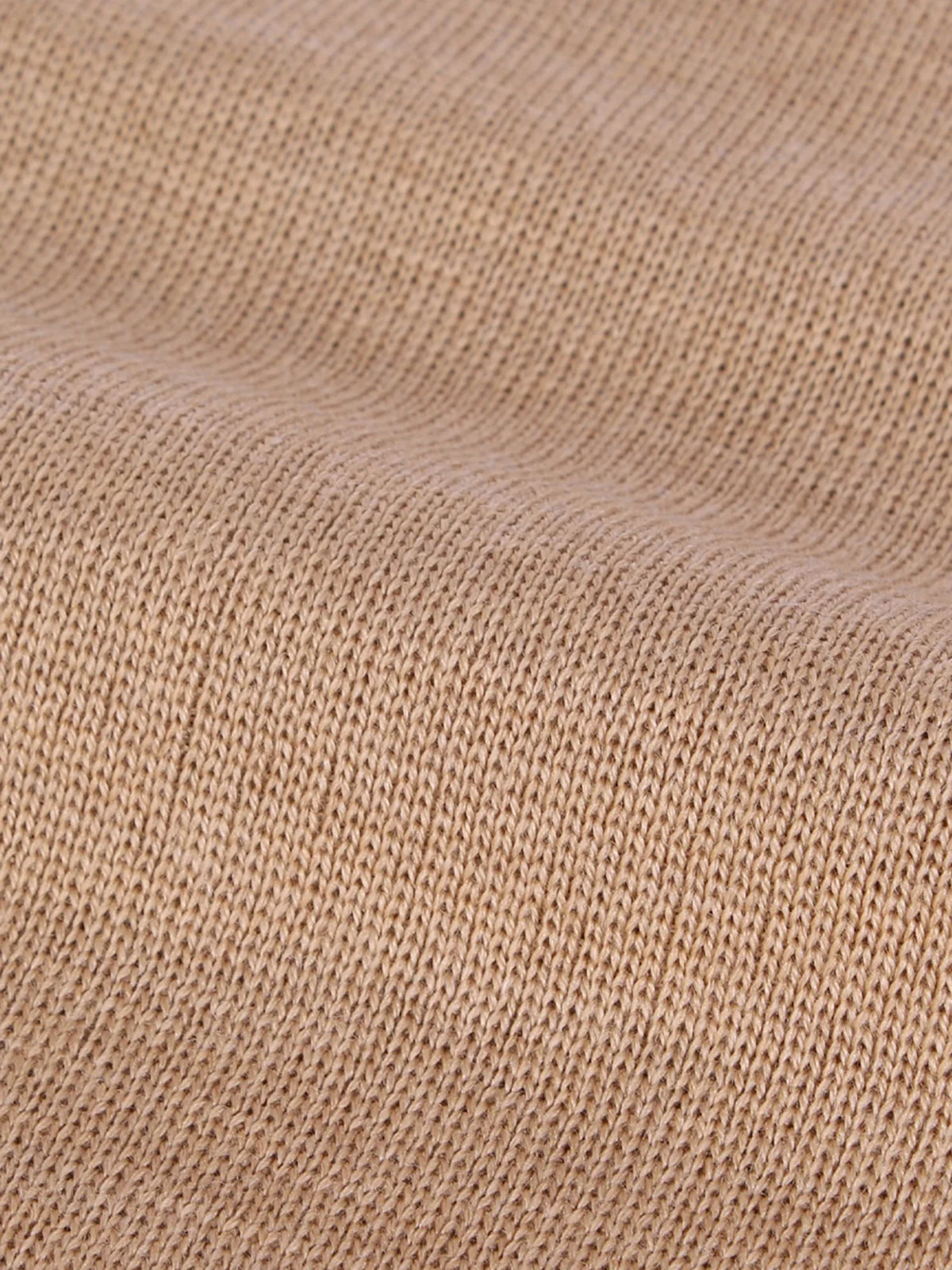 Extrafine Merino Knitted Shirt Beige - Image 4