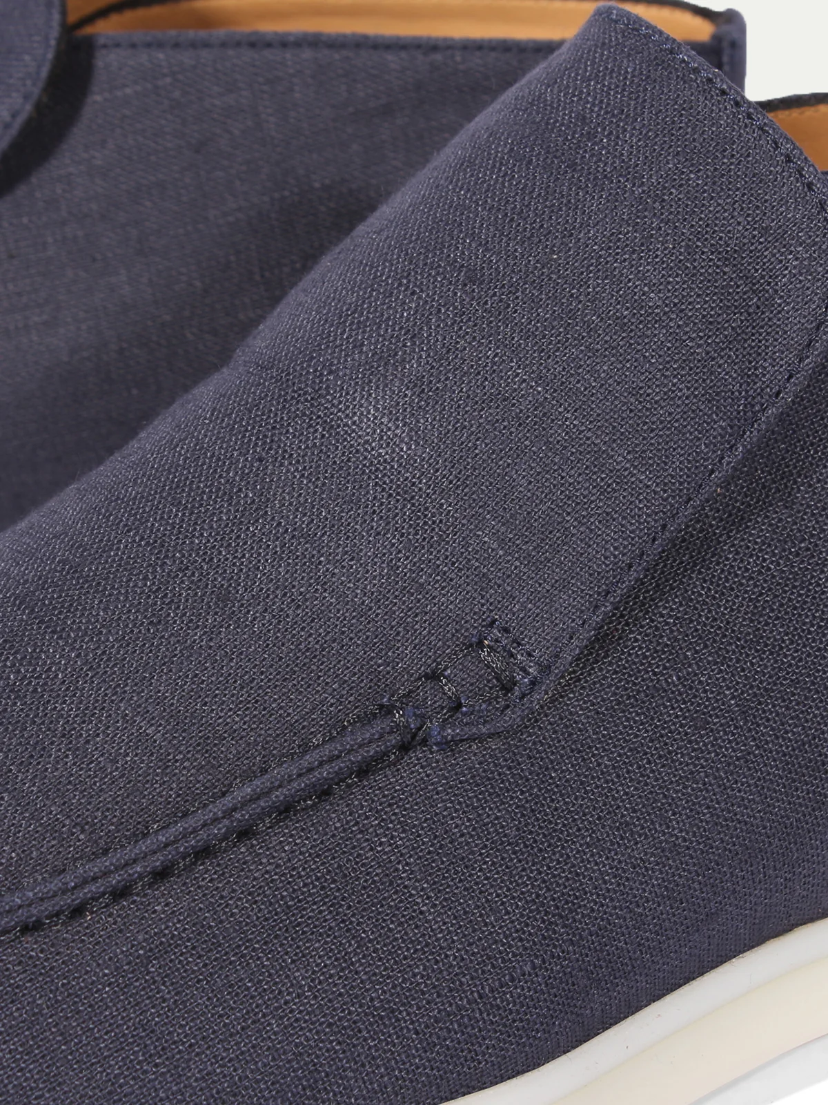 Navy Linen City Loafer - Image 3