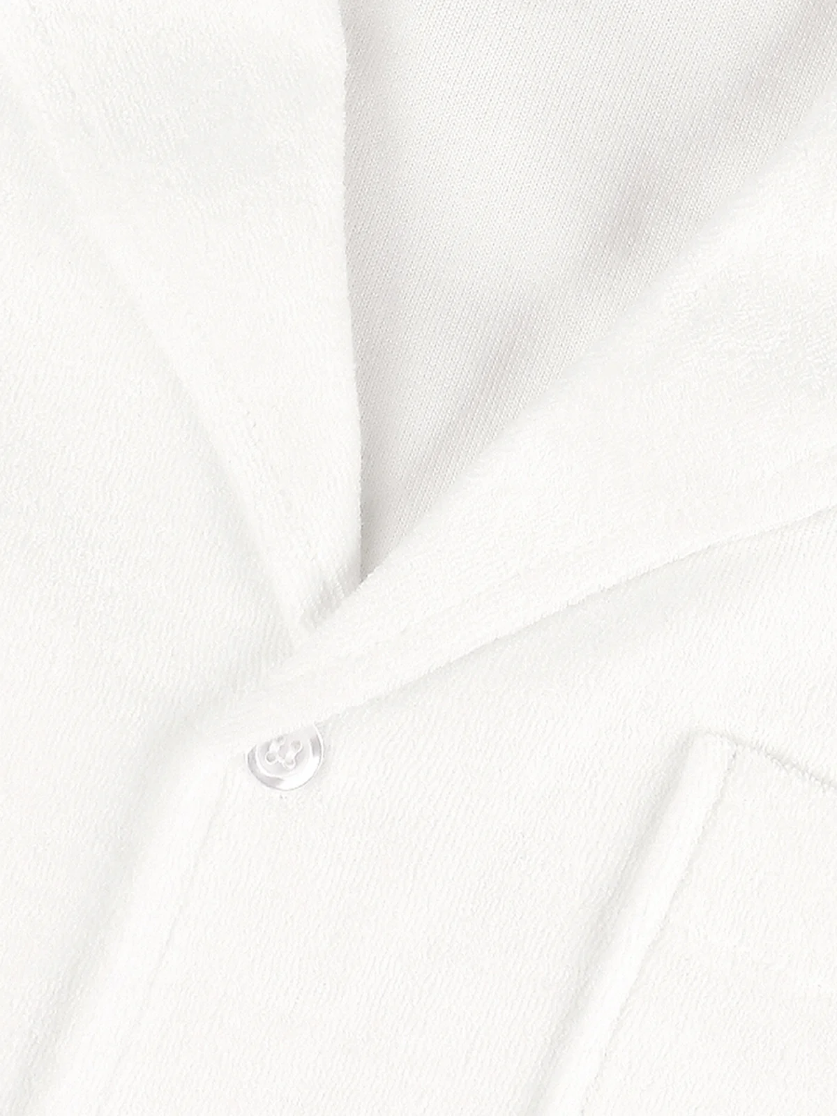 White Terry Towelling Resort Shirt - Image 5